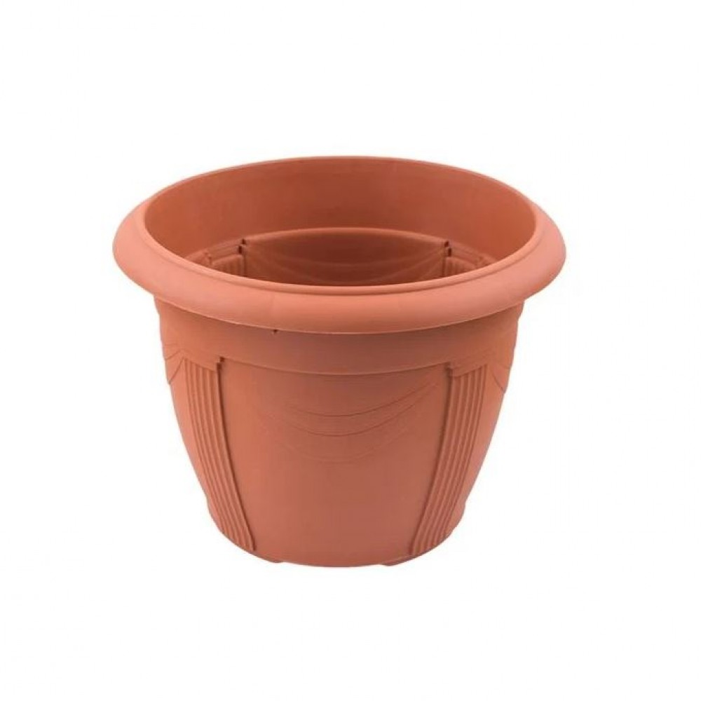 Γλάστρα Πλαστική Κνωσός Τερακότα 23x18 cm - 3.8lt